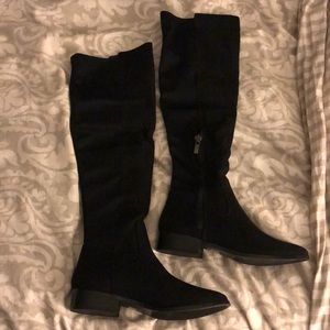 ALDO Knee High Black Suede Boots